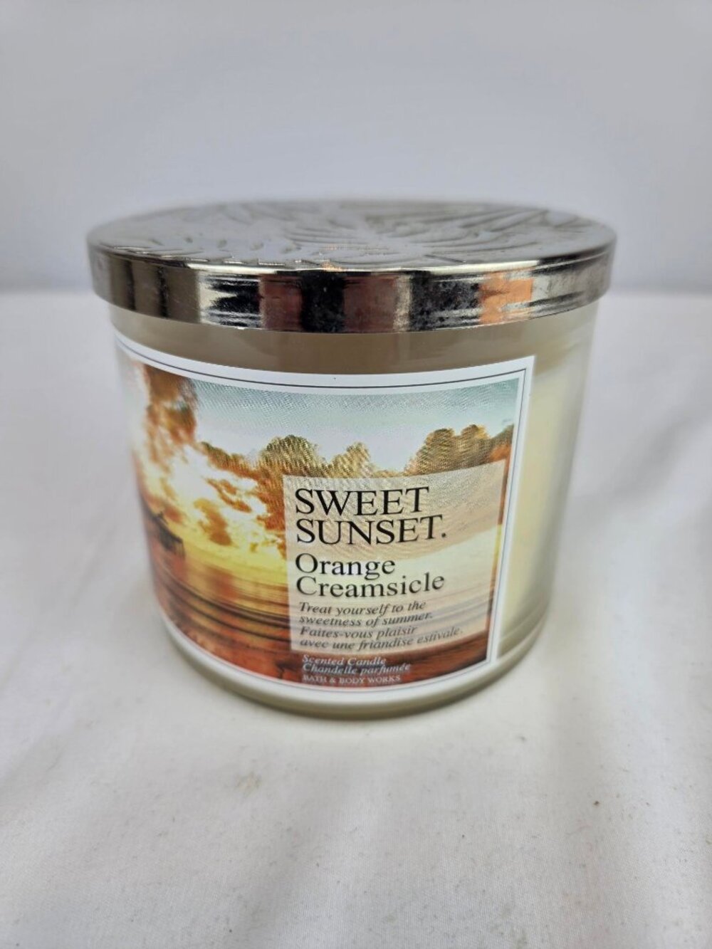 Bath & Body Works Sweet Sunset Orange Creamsicle 3-Wick Candle 14.5 oz NEW